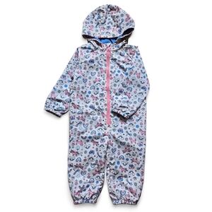 Brand New Joe Fresh Baby Girls' Printed Puddle Rain Suit 18-24 months